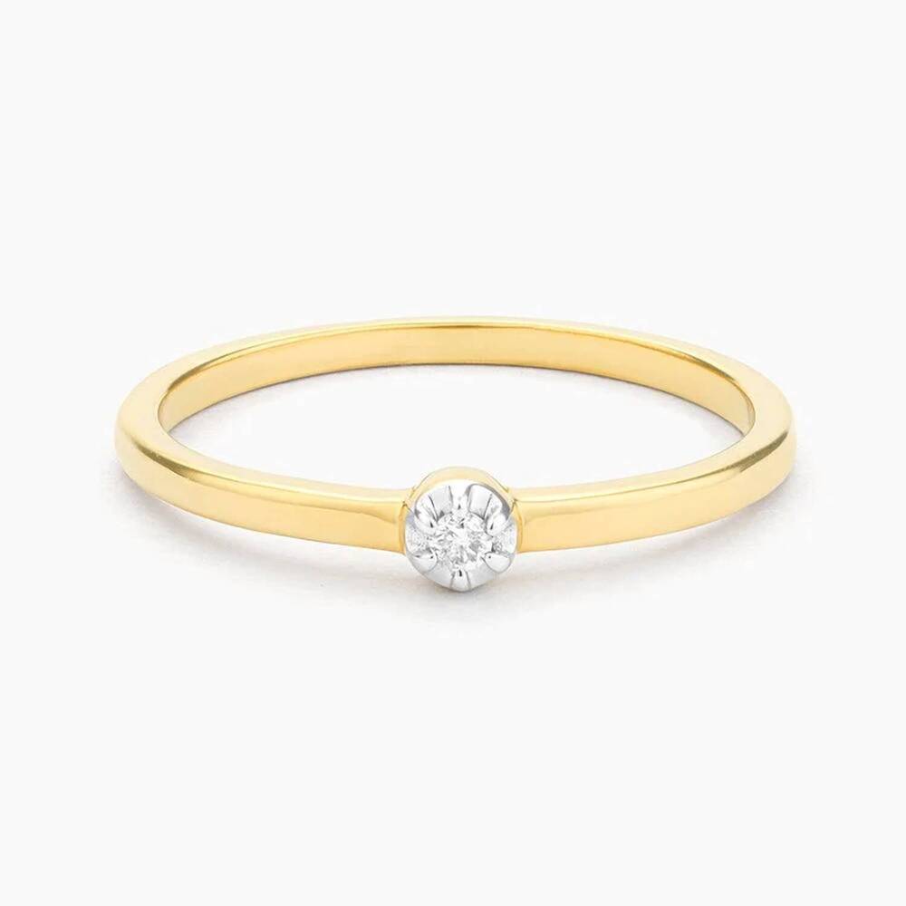 NEW ELLA STEIN women's aca stackable ring in gold